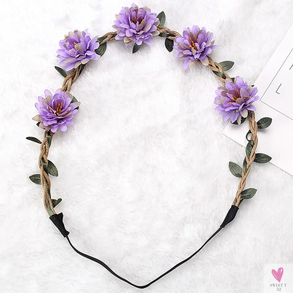1 Piece Floral Garland, Princess Head Wreath/Crown Head Wear for Women and Girls
