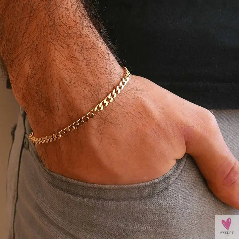 5 - 11 mm Chunky Miami Club Chain Bracelet for Men, Stainless Steel Cuban Link Chain Wristband, Classic Punk Heavy Metal Jewelry