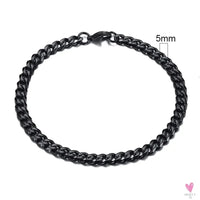5 - 11 mm Chunky Miami Club Chain Bracelet for Men, Stainless Steel Cuban Link Chain Wristband, Classic Punk Heavy Metal Jewelry