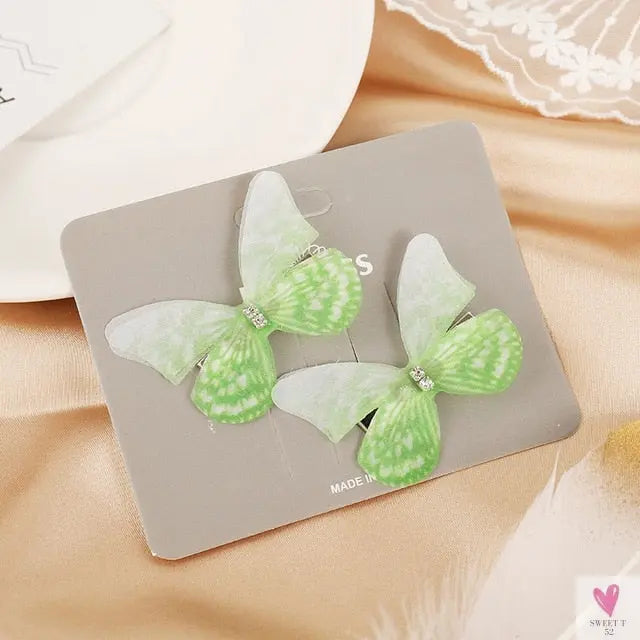 Colorful Butterfly Hair Pins for Women and Girls - 2 Piece Sets