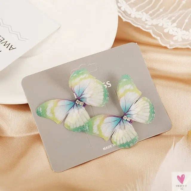 Colorful Butterfly Hair Pins for Women and Girls - 2 Piece Sets