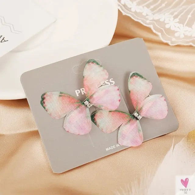 Colorful Butterfly Hair Pins for Women and Girls - 2 Piece Sets