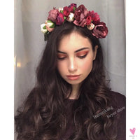 Colorful Flower Headband, Fabric Princess Headdress for Women and Girls