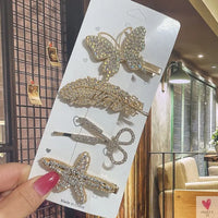 Crystal/Flower/Star/Pearl Hair Pins for Women and Girls With Diamond Duckbill Clip