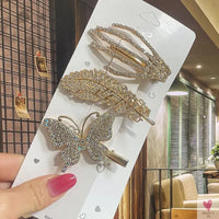 Crystal/Flower/Star/Pearl Hair Pins for Women and Girls With Diamond Duckbill Clip