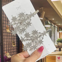 Crystal/Flower/Star/Pearl Hair Pins for Women and Girls With Diamond Duckbill Clip