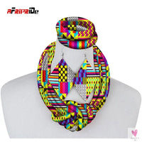 Ethnic Cloth Rope Necklace, Bracelet and Earring Set for Women & Girls - Elegant and Stylish