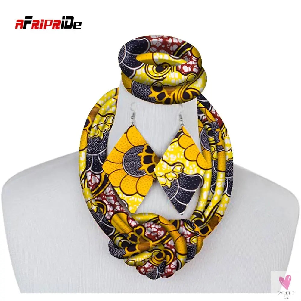 Ethnic Cloth Rope Necklace, Bracelet and Earring Set for Women & Girls - Elegant and Stylish