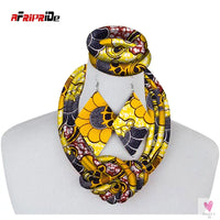 Ethnic Cloth Rope Necklace, Bracelet and Earring Set for Women & Girls - Elegant and Stylish