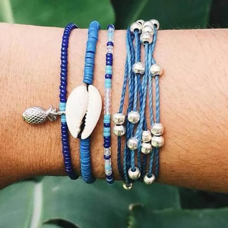 Shell Bracelets in Chain Link style (Lobster Clasp) for Women and Girls