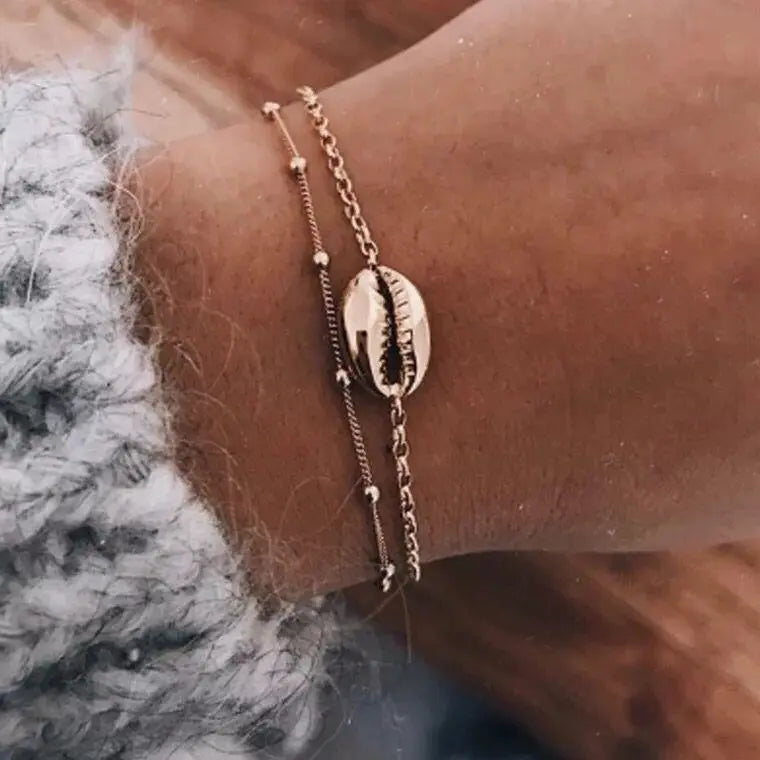 Shell Bracelets in Chain Link style (Lobster Clasp) for Women and Girls
