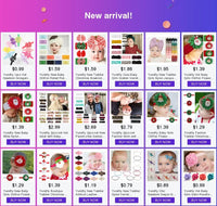 20 Piece Hair Accessory Assortment for Babies and Girls - Bows, clips and pins