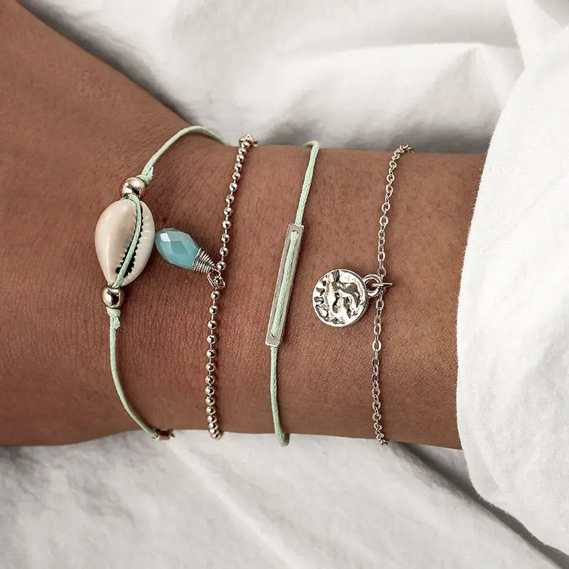 Shell Bracelets in Chain Link style (Lobster Clasp) for Women and Girls