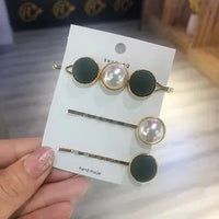 HAIR CLIPS for Women and Girls - Pearl, Flower and Geometric - 3 PIECE SETS