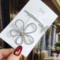 Luxury Crystal Hair Pin/Clip Sets for Women and Girls - 1 to 3 Pieces in Gold or Silver