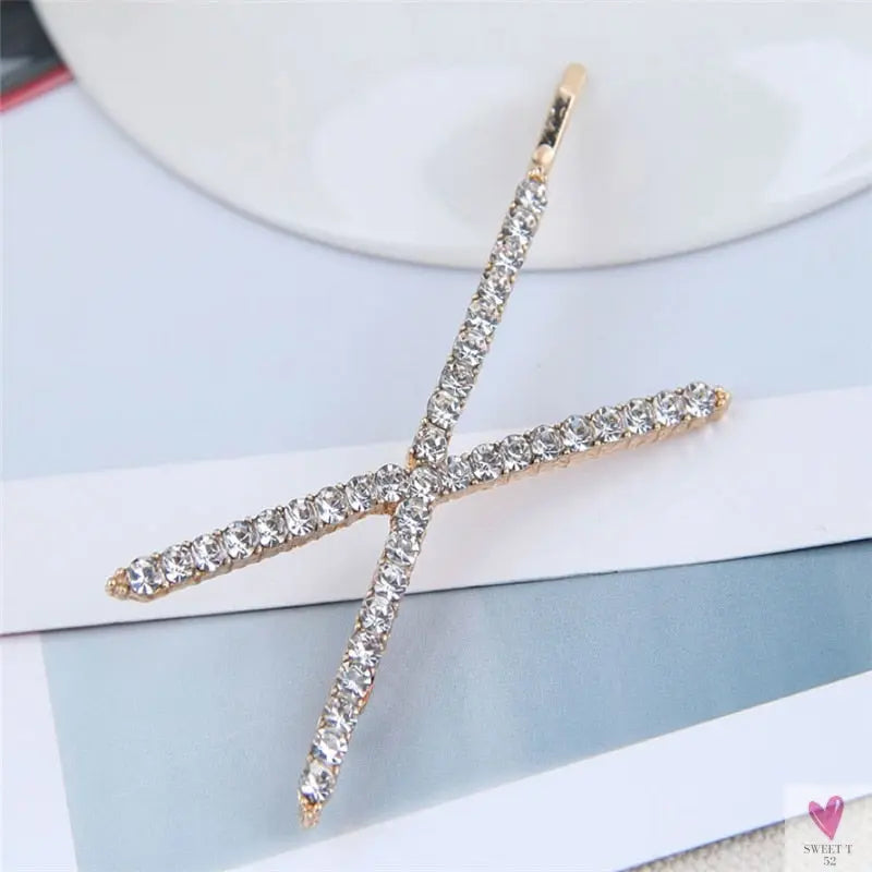 Luxury Crystal Hair Pin/Clip Sets for Women and Girls - 1 to 3 Pieces in Gold or Silver