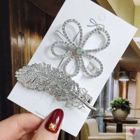 Luxury Crystal Hair Pin/Clip Sets for Women and Girls - 1 to 3 Pieces in Gold or Silver