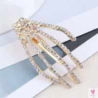 Luxury Crystal Hair Pin/Clip Sets for Women and Girls - 1 to 3 Pieces in Gold or Silver