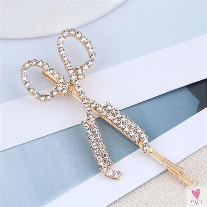 Luxury Crystal Hair Pin/Clip Sets for Women and Girls - 1 to 3 Pieces in Gold or Silver