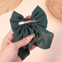 Cute Multi-Patterned and Solid Color Hair Bows/Clips for Girls in a 2 Piece Set