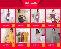 Bath Towel Robe for Women & Girls - Soft and Wearable, Fast Drying in Solid Colors