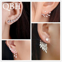 Simulated Pearl/Crystal Stud Earrings In Intricate Patterns for Women and Girls