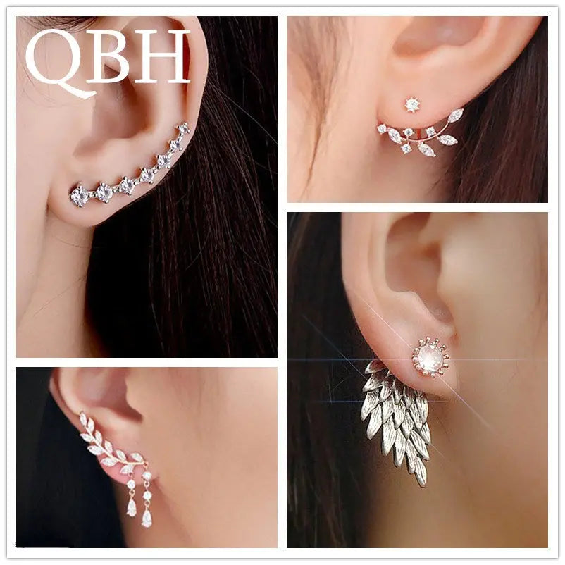 Simulated Pearl/Crystal Stud Earrings In Intricate Patterns for Women and Girls