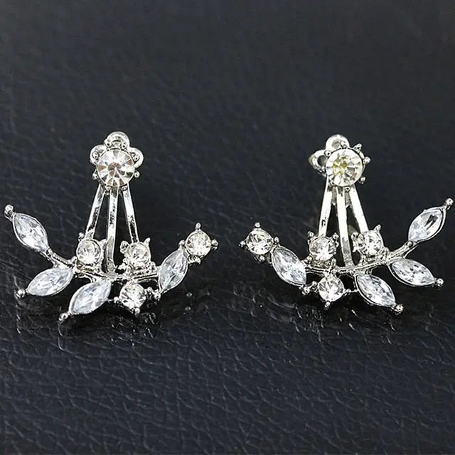 Simulated Pearl/Crystal Stud Earrings In Intricate Patterns for Women and Girls