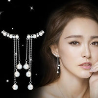 Simulated Pearl/Crystal Stud Earrings In Intricate Patterns for Women and Girls