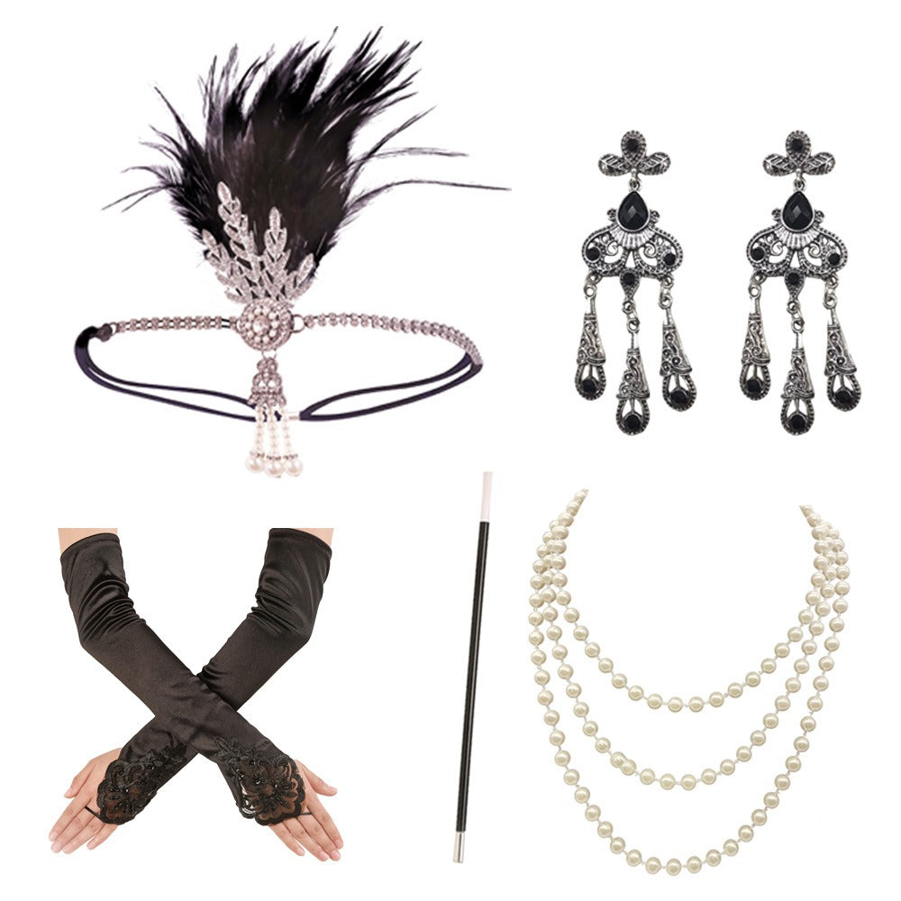 Vintage Feather Flapper/Masquerade Headband for Women