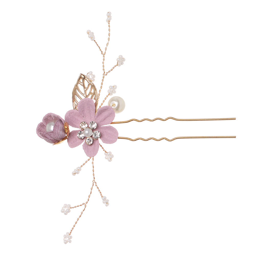 Coiled Hair Flower Styling Comb/Pins, Flower Hairpins/Hair Combs for Brides/Women