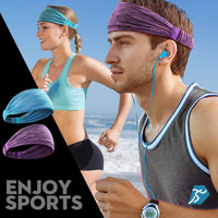 5-Piece Anti-Slip Sports Sweat-Absorbing Headbands, Elastic Yoga, Fitness, Running Headbands - Unisex