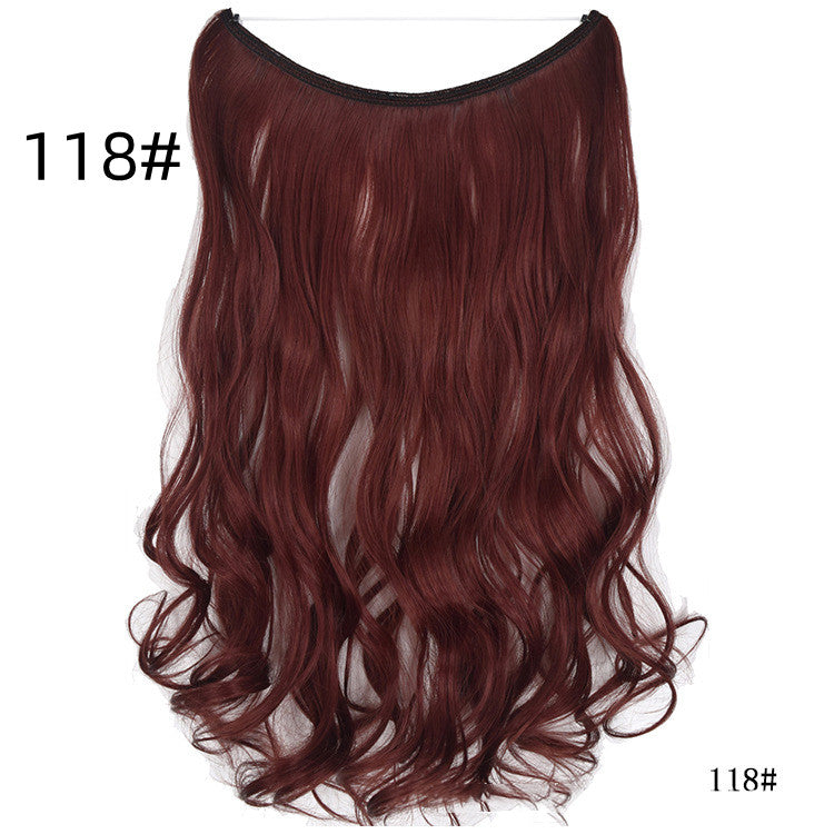 Invisible Wire Hair Extension - Long Curly Synthetic Hair Extension for Woman