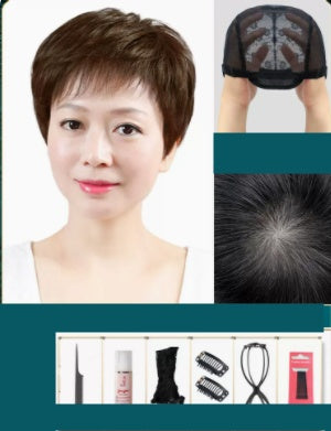 Full Pixie Cut Wig for Women, Short, Real Human Hair