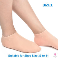 1 Pair Elastic Foot Care Socks/Moisturizing Gloves - Foot Hand Spa, Skin Protection, Anti Cracking/Dryness, Unisex-Foot Care-SWEET T 52