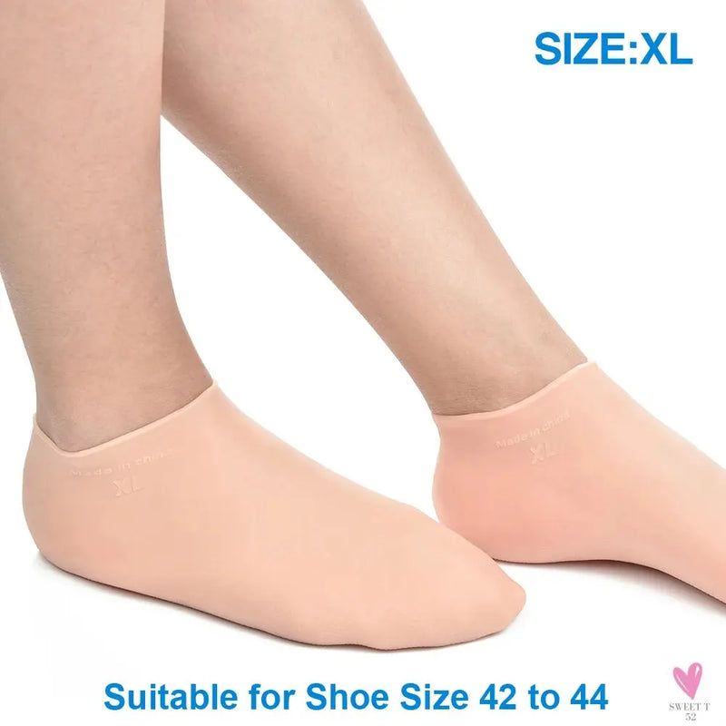 1 Pair Elastic Foot Care Socks/Moisturizing Gloves - Foot Hand Spa, Skin Protection, Anti Cracking/Dryness, Unisex-Foot Care-SWEET T 52