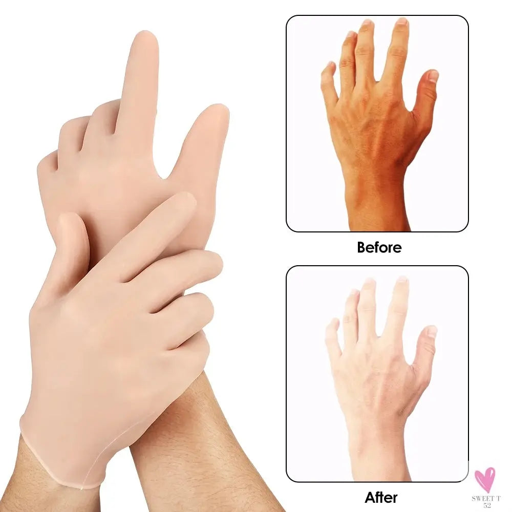 1 Pair Elastic Foot Care Socks/Moisturizing Gloves - Foot Hand Spa, Skin Protection, Anti Cracking/Dryness, Unisex-Foot Care-SWEET T 52