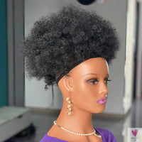 10 Inch Synthetic Big Kinky Curly Puff Drawstring Ponytail Extensions for Women. 4b/4c Kinky Curly Hair Sweet T 52