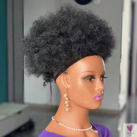 10 Inch Synthetic Big Kinky Curly Puff Drawstring Ponytail Extensions for Women. 4b/4c Kinky Curly Hair Sweet T 52