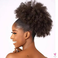 10 Inch Synthetic Big Kinky Curly Puff Drawstring Ponytail Extensions for Women. 4b/4c Kinky Curly Hair Sweet T 52