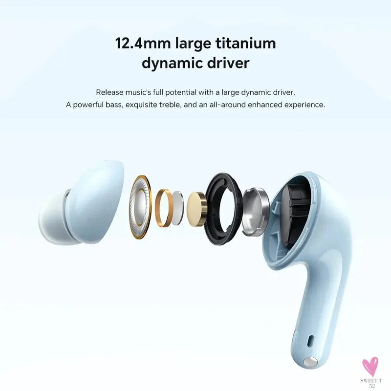 100% Origina Xiaomi Redmi Buds 6 Lite Youth Version Tws Earphone 40Db Noise Cancellation Four Eq Settings 38H Battery Life SWEET T 52