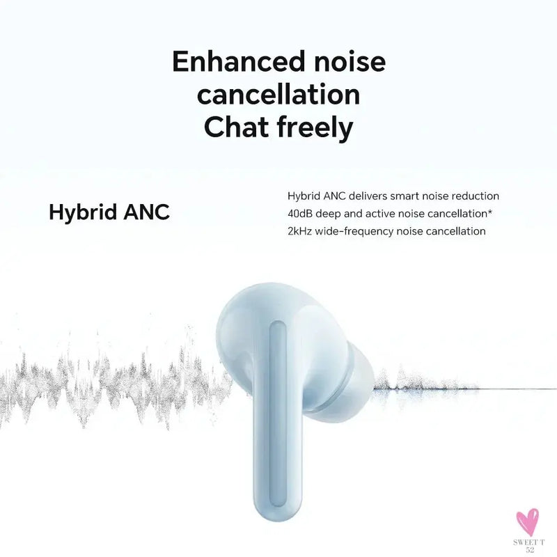 100% Origina Xiaomi Redmi Buds 6 Lite Youth Version Tws Earphone 40Db Noise Cancellation Four Eq Settings 38H Battery Life SWEET T 52