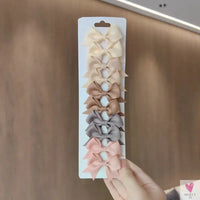 10Pcs/Set Grosgrain Ribbon Bowknot Hair Clips for Cute Little Girls, Barrettes, Baby Hair Accessories Sweet T 52