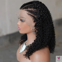 13X4 Lace Front Wigs, Deep Curl Locs Braided Wigs. Dreadlock Wigs for Women & Girls, 100% Human Hair Wigs-hair accessories-SWEET T 52