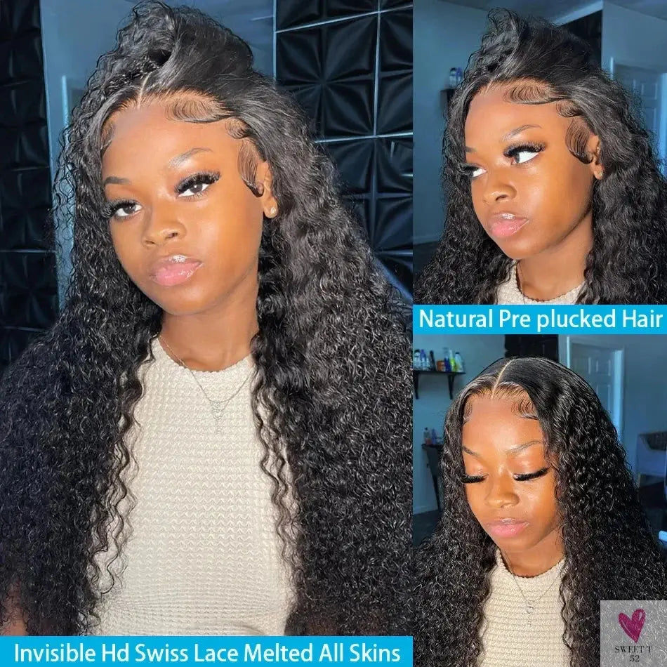 13X6 Hd Lace Frontal Wigs, 8 to 32 Inches, 13x4 Curly Lace Frontal Human Hair Wigs, Deep Water Wave for Women & Girls Sweet T 52