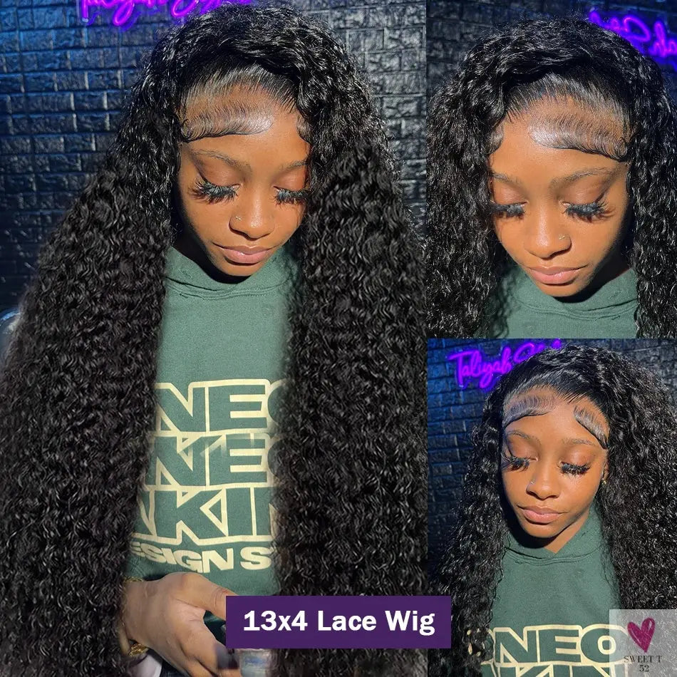 13X6 Hd Lace Frontal Wigs, 8 to 32 Inches, 13x4 Curly Lace Frontal Human Hair Wigs, Deep Water Wave for Women & Girls Sweet T 52