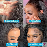 13X6 Hd Lace Frontal Wigs, 8 to 32 Inches, 13x4 Curly Lace Frontal Human Hair Wigs, Deep Water Wave for Women & Girls Sweet T 52