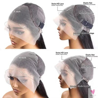 13x6 HD Lace Frontal Wig Preplucked 40 30 Inch Bone Straight Human Hair Wigs Black 13x4 Brazilian Hair Clearance Sale Glueless Sweet T 52