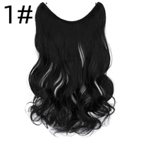 Invisible Wire Hair Extension - Long Curly Synthetic Hair Extension for Woman