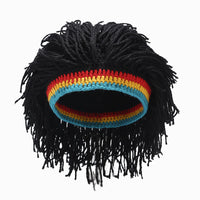 1Pc Reggae Jamaican Rasta Hat/Dreadlocks Wig, Caribbean Beret Cap
